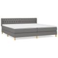 vidaXL Boxspring posteľ s matracom tmavosivá 200x200 cm látka