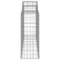 vidaXL Oblúkové gabiónové koše 4ks 200x50x100/120cm pozinkované železo
