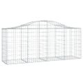 vidaXL Oblúkové gabionové koše 11 ks 200x50x80/100 cm pozink. železo