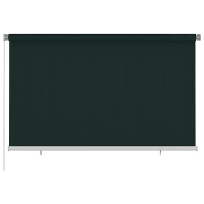 vidaXL Vonkajšia zatemňovacia roleta 240x140 cm tmavozelená HDPE