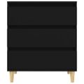 vidaXL Komoda čierna 60x35x70 cm spracované drevo