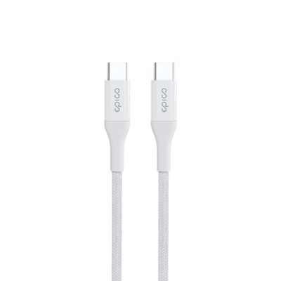 Epico Braided PD Cable 1,2 m USB-C to USB-C - biela