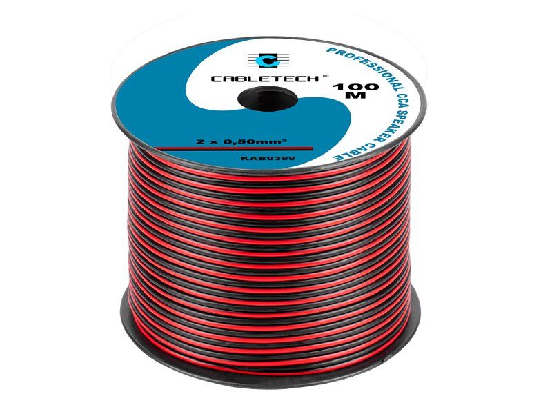 Kábel dvojlinka Cabletech KAB0389 2x 0,5 mm červeno-čierna CCA