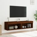 vidaXL TV skrinky s LED svetlami 2 ks hnedý dub 60x30x30 cm