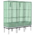 vidaXL Záhon s krytom na skleník ratanový vzhľad 120x40x140 cm