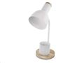 Stolná lampa EMOS Z7640W POPPY s žiarovkou E27, biela