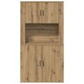 vidaXL Highboard Remeselný dub 80 x 33 x 150 cm Kompozitné drevo