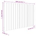vidaXL Nástenné čelo postele biele 108x3x60 cm masívna borovica