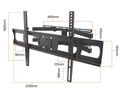 LTC LXLCD78 nástenný nastaviteľný držiak TV 32"-65" LTC LXLCD78 nástenný nastaviteľný držiak TV  32"- 65"
