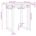 vidaXL Jedálenský stolík v tvare O 70x70x75,5 cm borovica a oceľ