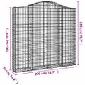 vidaXL Oblúkové gabiónové koše 3ks 200x30x180/200cm pozinkované železo