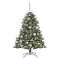 vidaXL Umelý vianočný stromček Zelená 120 cm PVC, plast a oceľ