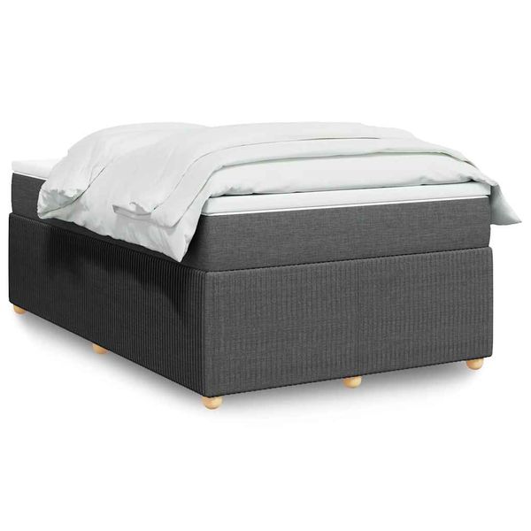 vidaXL Boxspring posteľ s matracom tmavosivý 120x200 cm látka