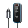 Nabíjačka do auta BWOO CC107 PD 1x USB-C - USB-A port 30W čierna