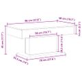 vidaXL Konferenčný stolík Čierny dub 96 x 50 x 45 cm Kompozitné drevo