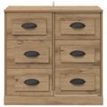 vidaXL Servírovacia skriňa Remeselný dub 70 x 35,5 x 67,5 cm
