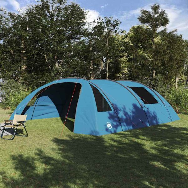 vidaXL Stan pre 6 osôb so strechou Modrá a šedá 700 x 590 x 215 cm