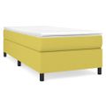 vidaXL Posteľný rám s boxspringom zelený 90x190 cm látka