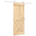 vidaXL Posuvné dvere 80 x 210 cm Masívne borovicové drevo (neupravené)
