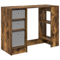 vidaXL Stôl Dymová dub 100 x 40 x 75 cm Kompozitné drevo