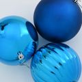 vidaXL Vianočná guľa sada XL 9 ks Modrá Ø 15 cm Plast