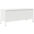 vidaXL TV skrinka biela 101,5x39x43,5 cm oceľ valcovaná za studena