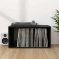 vidaXL Úložný box na vinyly, lesklý čierny 71x34x36cm kompozitné drevo