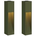 vidaXL Solárna LED chodníková lampa 2 ks Teplá biela 18 x 18 x 80 cm