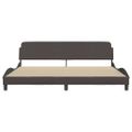 vidaXL Rám postele Dover tmavohnedá 200x200 cm látka