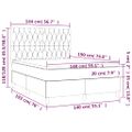 vidaXL Posteľ boxsping s matracom a LED sivohnedá 140x190 cm látka