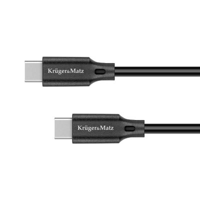 Kábel KRUGER & MATZ KM1261 Basic USB-C/USB-C 2,5m Black
