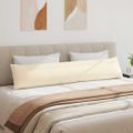 vidaXL Vankúše na pohovku 2 pcs Krémová 200 x 40 cm Kordúrová tkanina