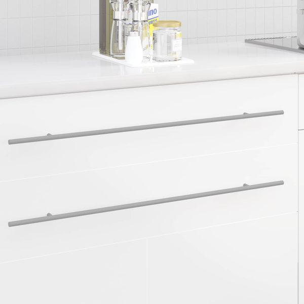 vidaXL Rukoväť skrine 2 pcs Strieborná 800 mm Nerezová oceľ