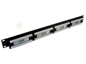 Patch panel 24 portov UTP5e 1U 19" bez poličky Patch panel 24 portov UTP5e 1U 19" bez poličky