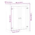 vidaXL Botník Corona 86x38,5x108 cm borovicový masív