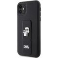 Puzdro Karl Lagerfeld pre iPhone 11 KLHCN61GSAKCPK čierne HC GRIPSTAND SAFFIANO KC PINS