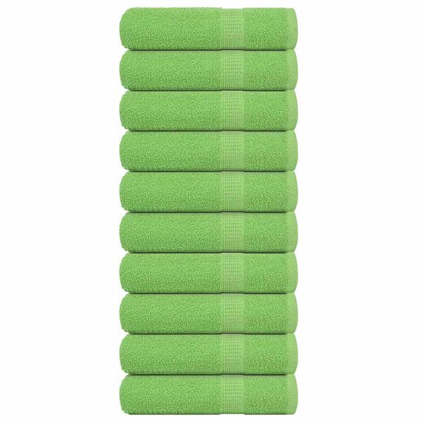 vidaXL Sprchové osušky FROGN 10 ks jablkovo zelené 70x140 cm 360 g/m²