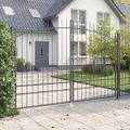 vidaXL Dvojitá brána WOERDEN 299,5 x 249,5 cm Oceľ Sivá Zamykateľné