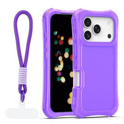 Puzdro Safepop s popruhom pre iPhone 17 Pro Max 6,9" fialové