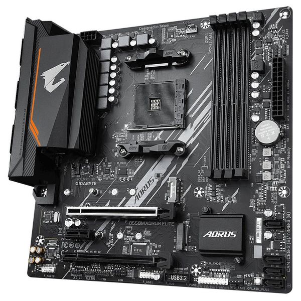 GIGABYTE B550M AORUS ELITE/AM4/mATX Základná doska, AMD B550, AM4, 4x DDR4 DIMM (max. 128GB), 2x M.2, HDMI, DVI-D, mATX