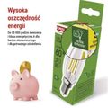 LED žiarovka Filament sviečka A CLASS / E14 / 3,8 W (60 W) / 806 lm / teplá biela