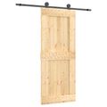 vidaXL Posuvné dvere Prírodná a čierna 85 x 210 cm