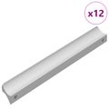 vidaXL rukoväť 12 ks Strieborná 105.7 x 7.4 x 15.5 mm Hliník