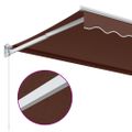 vidaXL Ručne zaťahovacia markíza hnedá 350x250 cm