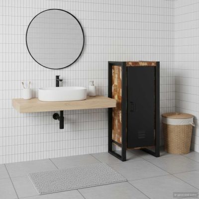 vidaXL Kúpeľňová skriňa Hnedá 40 x 35 x 90 cm Masívne obnovené drevo