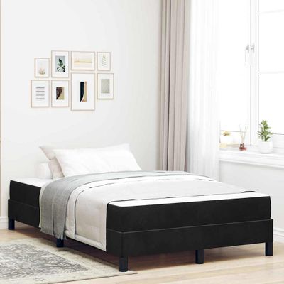 vidaXL Posteľ s pružinovým rámom s matracmi Čierna 120 x 220 cm látka