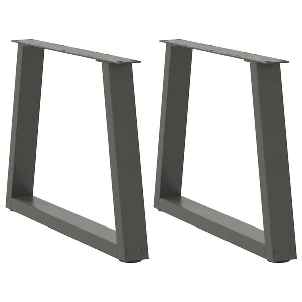 vidaXL Nohy konferenčného stolíka v tvare V, 2 ks, antracitové, 70 x (42-43,3) cm, oceľ