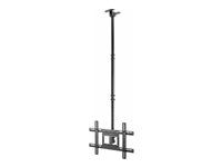 Montážna sada (stropná montáž) - teleskopická - pre Displej LCD - oceľ - čierna - veľkosť obrazovky: 37"-75"