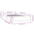 vidaXL Posteľný rám so zásuvkami medovohnedý 100x200 cm