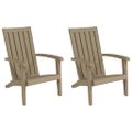 vidaXL Záhradné stoličky Adirondack 2 ks bledohnedé polypropylén